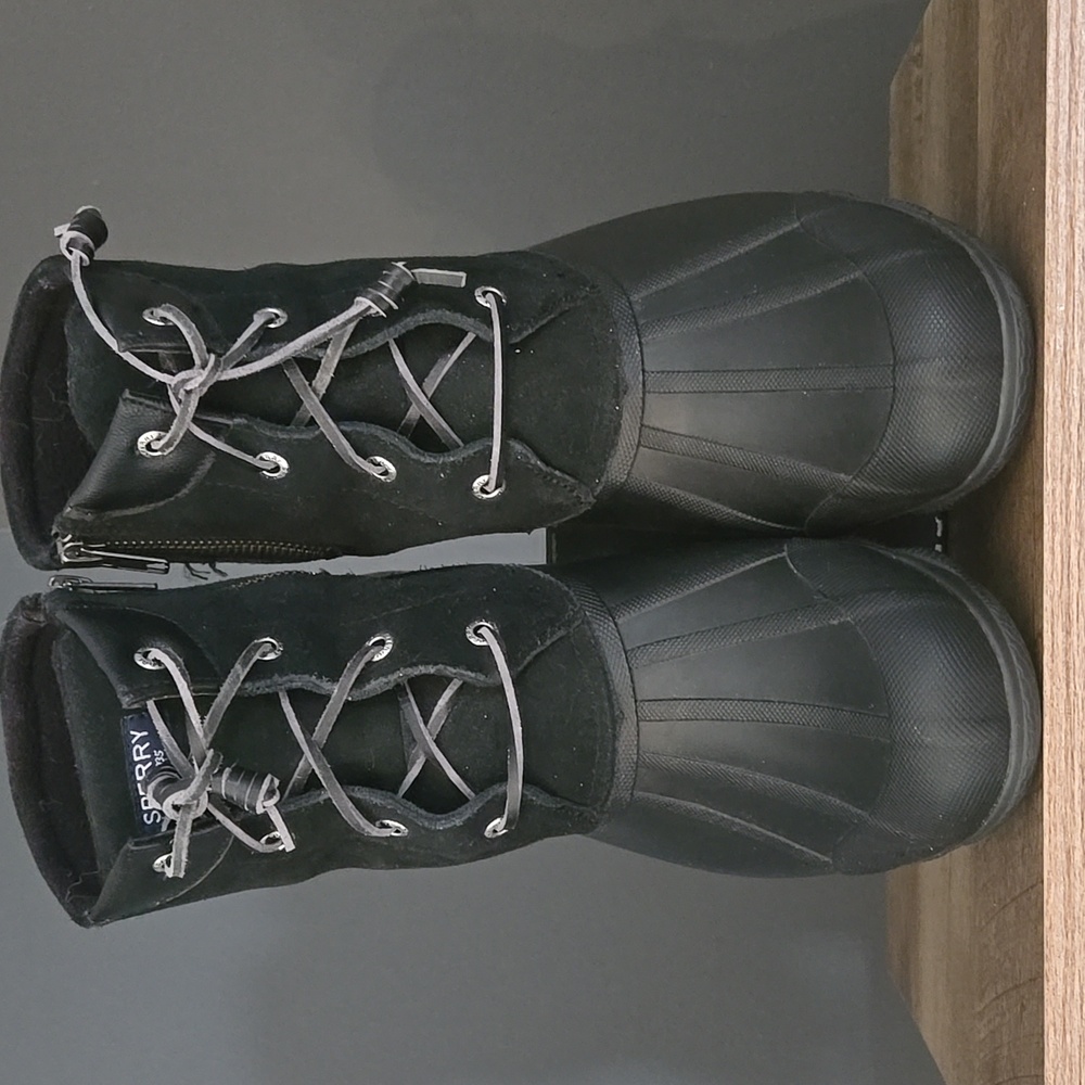 Women's SPERRY Black Waterproof Boots
